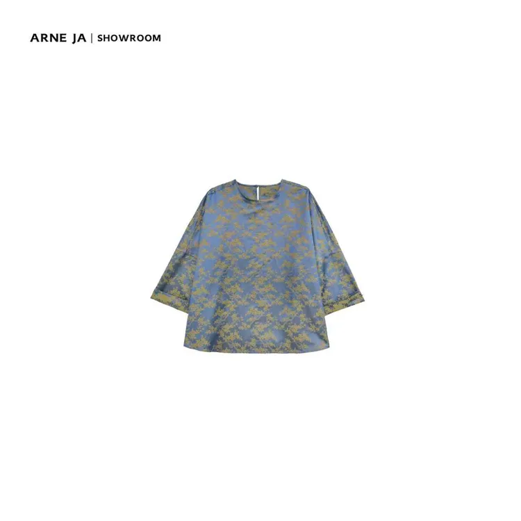 ARNE JA｜“轻东方主义”定制真丝棉纺双色双染微偏光提花上衣33C039