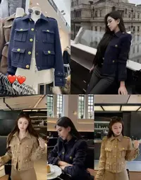 1036珍珍家 秋冬款小巴金扣高级感气质外套