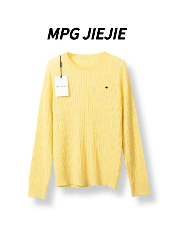 MPG JIEJIE【美丽的秋天】大码早秋正肩刺绣弹力针织长袖