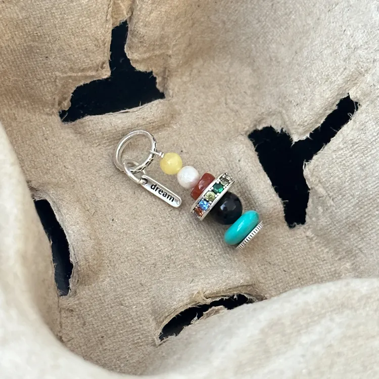 吊坠925银锆石 ins风时尚简约百搭气质多层许愿塔吊坠1#3686