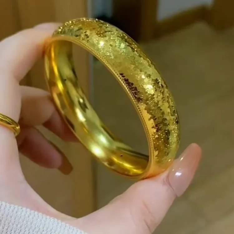 合金手镯 合金手镯碎冰冰12mm轮胎女款泥鳅背手链轻奢时尚百搭