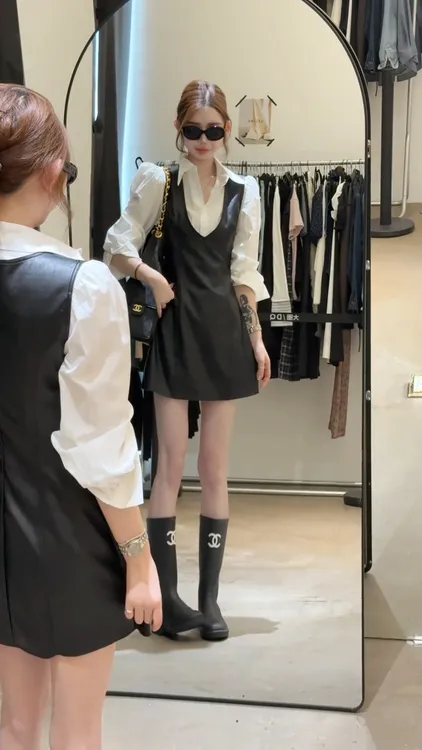 2025早秋新款时尚套装气质显瘦洋气休闲百搭性感辣妹外穿衬衫上衣