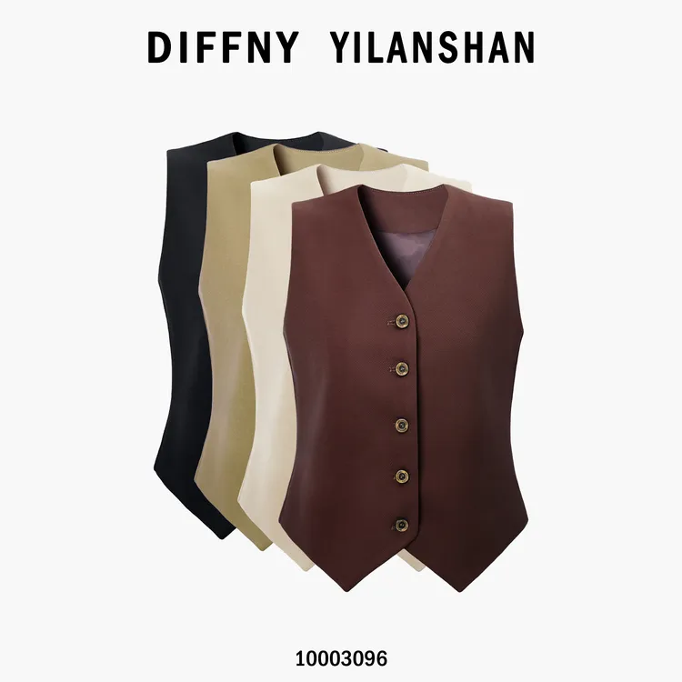 3096毛呢马甲背心女秋冬2025新款显瘦气质感休闲时尚坎肩上衣修身