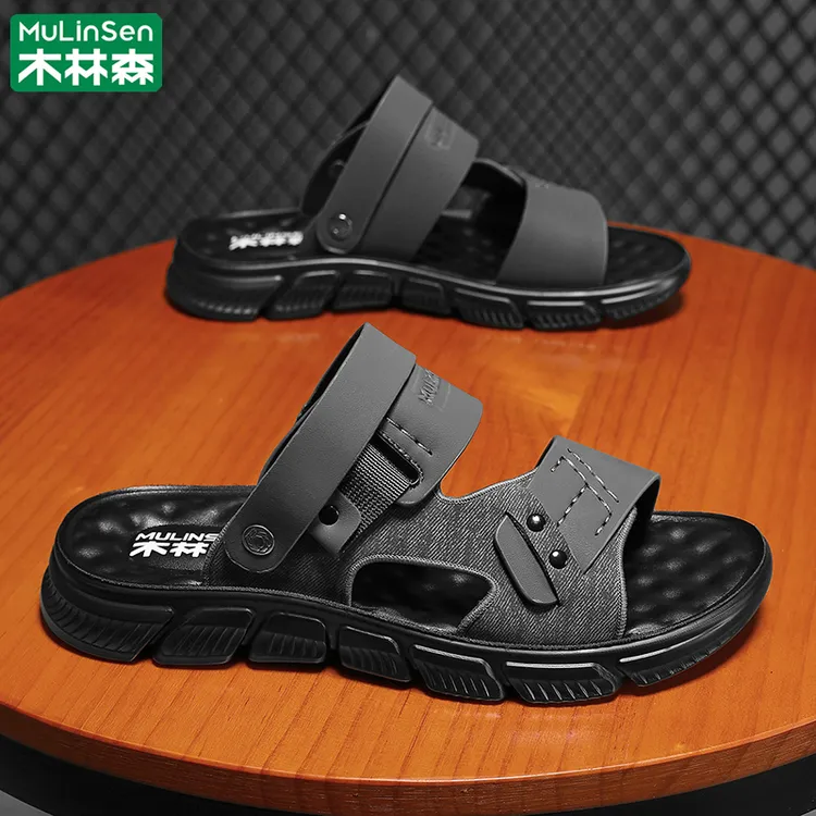 木林森男士凉拖2025新款夏季户外外穿凉鞋防滑软底两用涉水沙滩鞋