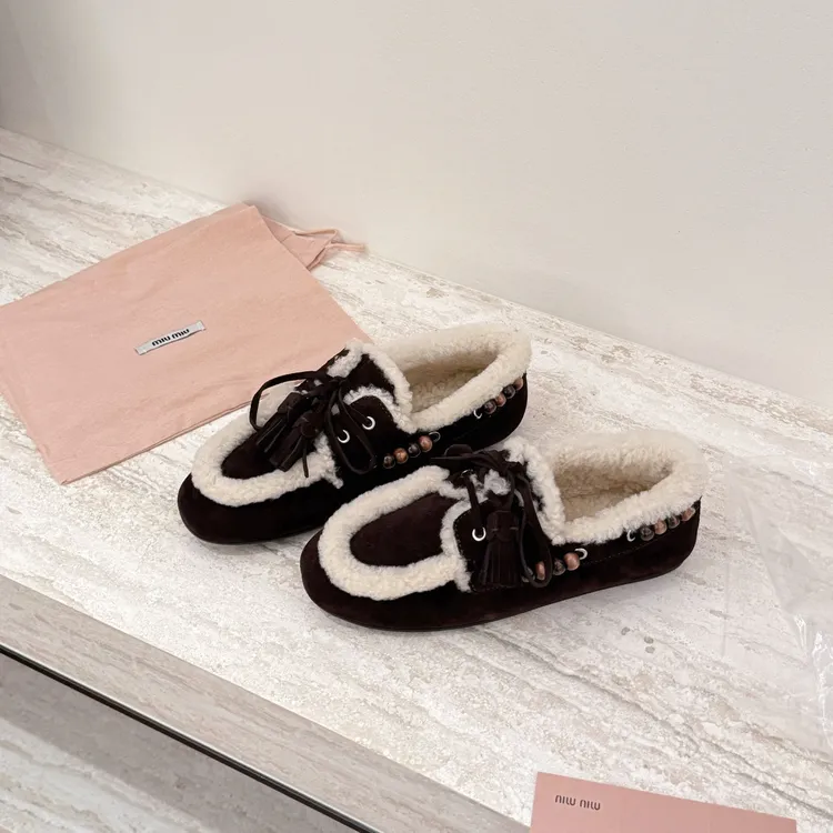 小发喵「名媛复古翻毛乐福鞋｜暖绒流苏雅调高定轻奢风」777