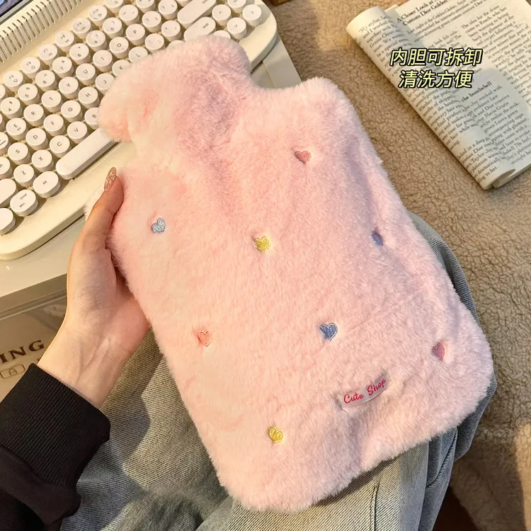 新款大容量卡通注水暖手宝2000ml