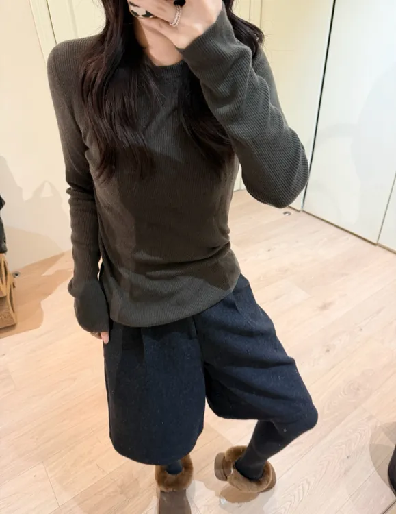 SIYU斯羽 秋冬款显瘦直筒短裤