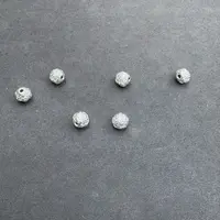 吊坠足银 1561-足银六字单珠吊坠不带链10mm