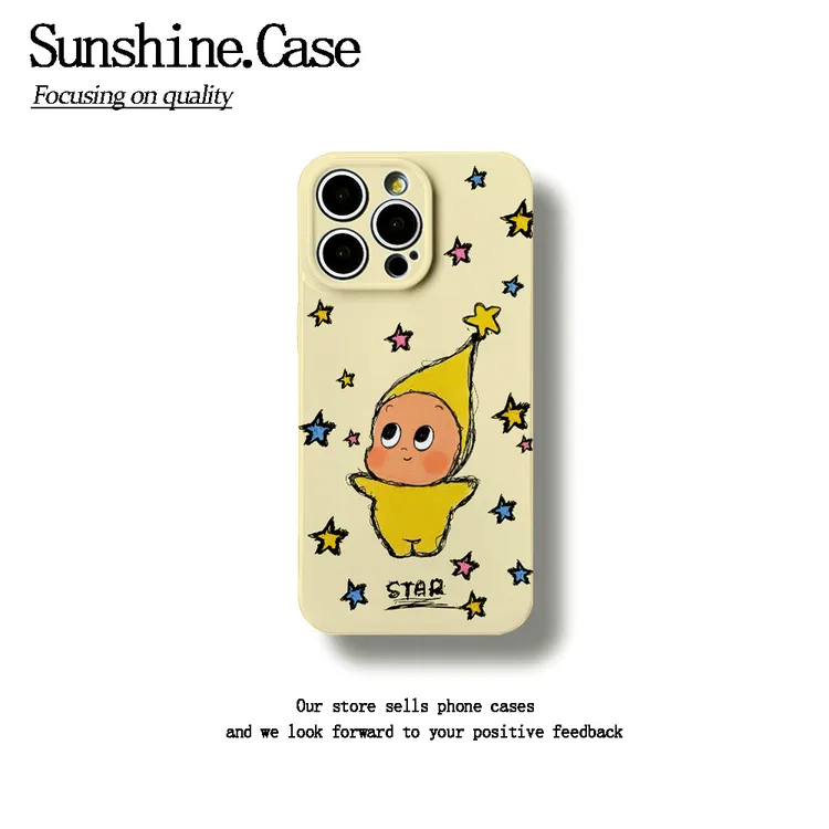 小星星人软壳适用苹果oppo华为vivo小米手机壳防摔全包ins