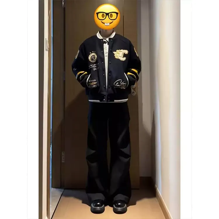 cleanfit褶皱微喇西裤男高个子阔腿裤子痞帅高级感垂感西装裤