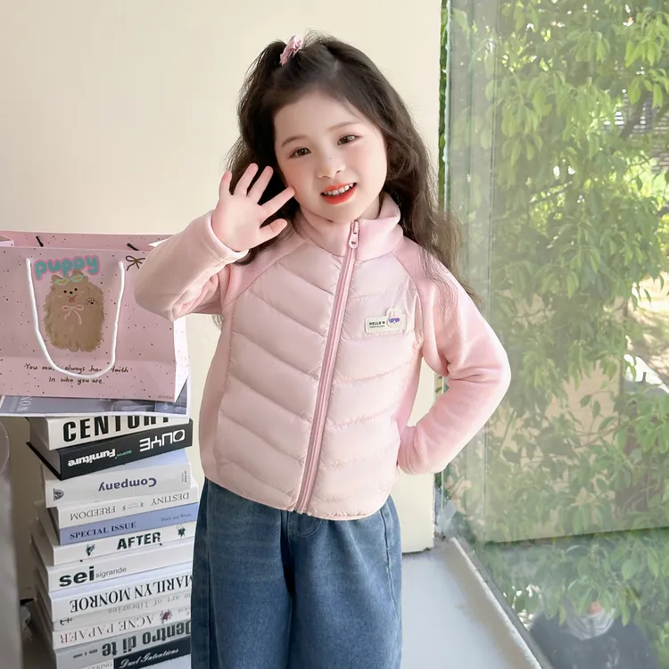 女童羽绒服冬季2025新款儿童洋气校服神器宝宝轻薄白鸭绒外套内胆