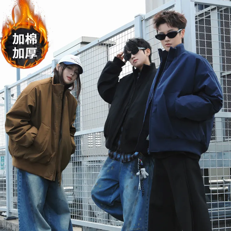 cleanfit美式复古短款飞行员夹克男款秋季立领bomber廓形工装棉衣