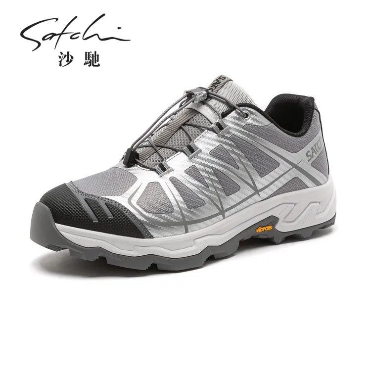 沙驰男鞋2025秋季新款时尚百搭网布运动鞋厚底耐磨户外休闲鞋男潮