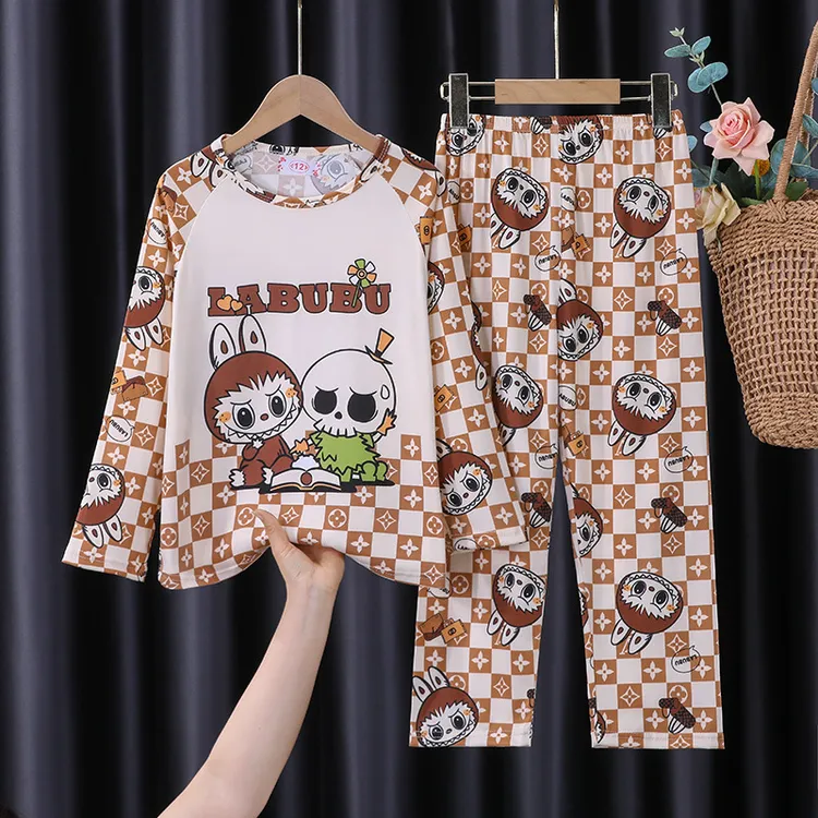 儿童睡衣女童卡通春秋季长袖新品小女孩中大童宝宝家居服套装