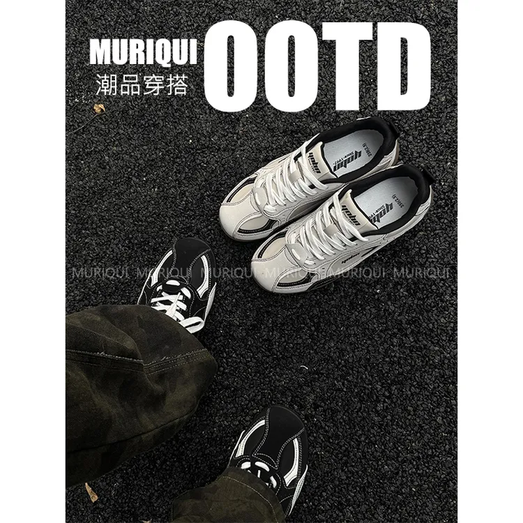 MURIQUI Normcore赛车鞋男 秋冬新款百搭低帮运动板鞋复古德训鞋