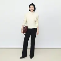 玉兰悠悠2025新款秋“赫本纪事”针织羊毛裤轻职风高腰极简休闲裤