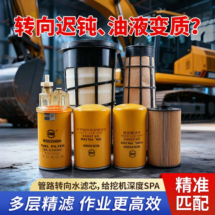 神钢挖掘机全系管路滤芯挖土机专用保养适配件挖机管路滤清器总成