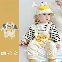 婴儿秋装男宝宝小月龄秋季衣服可爱超萌婴幼儿连身衣哈衣外出春秋