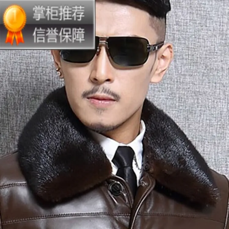 煦妍熹超大毛领男通用翻领整皮方领大衣冬保暖真毛毛领单卖