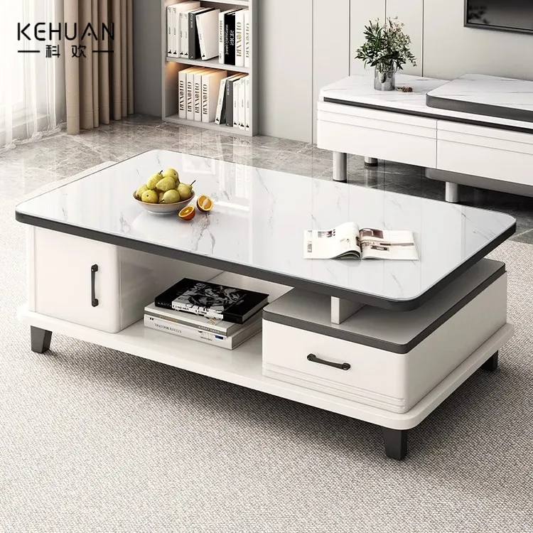 茶几客厅家用小户型桌子简约现代2025新款高端方形岩板沙发茶几桌