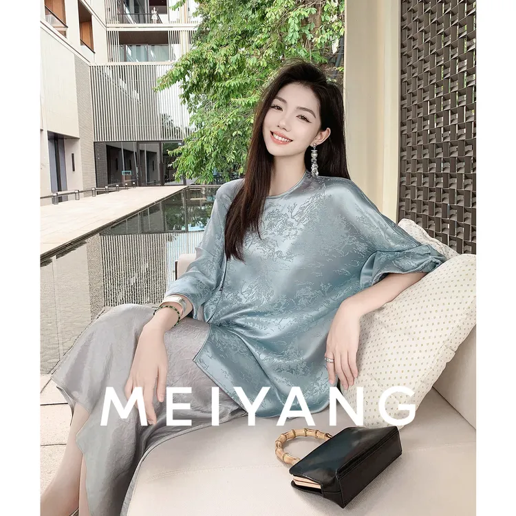 A美洋MEIYANG【商场同款】茶冻新中式二号外套 醋酸中式上衣-周四