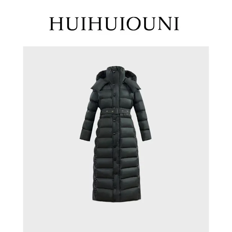 慧慧欧尼  塑造冬日雅韵  Designe设计师款收腰长款羽绒服