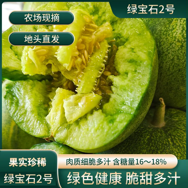 【顺丰包邮】正宗绿宝石2号山东甜瓜新鲜采摘脆甜可口蜜甜脆嫩