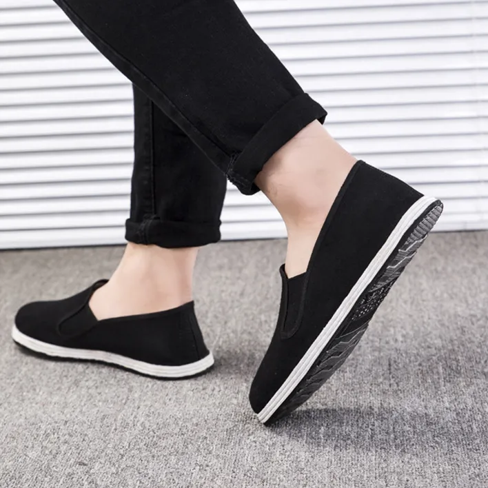 夏季老北京布鞋透气吸汗男女同款工作休闲男鞋软底防滑手工硫化鞋