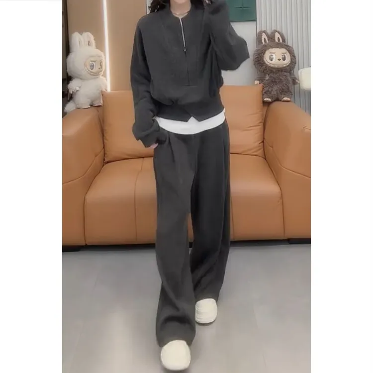 艾塔莉秋季休闲风时尚套装运动风两件套遮肉减龄显瘦秋冬时尚女装