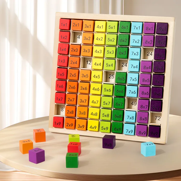 【木质乘法口诀表】儿童益智早教数学学习木质玩具乘法口诀运算表