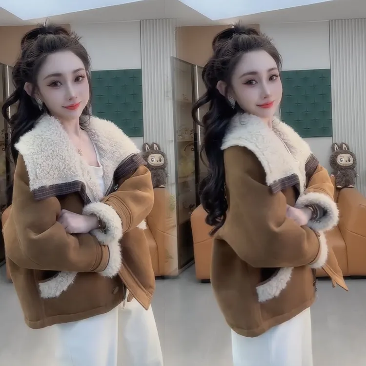 2025秋冬新款时尚显瘦气质网红高档洋气女高级百搭宽松大码外套潮