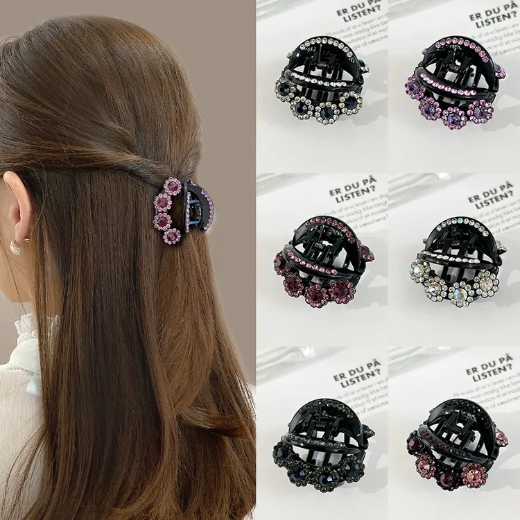 水钻小抓夹发夹女后脑勺2026新款夹子高级感发量少半扎发头饰发卡