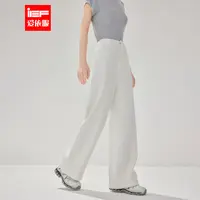 IEF/爱依服裤子2025秋季新款韩系风简约休闲通勤气质阔腿裤流光风