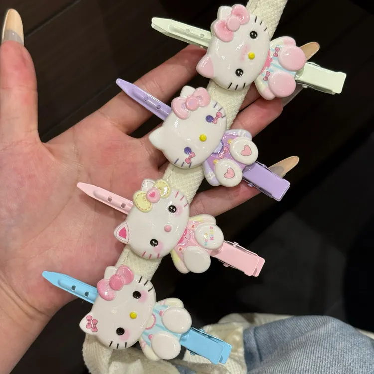 甜美可爱kt猫发夹碎发夹日系少女心凯蒂猫刘海夹鸭嘴夹ins风发饰