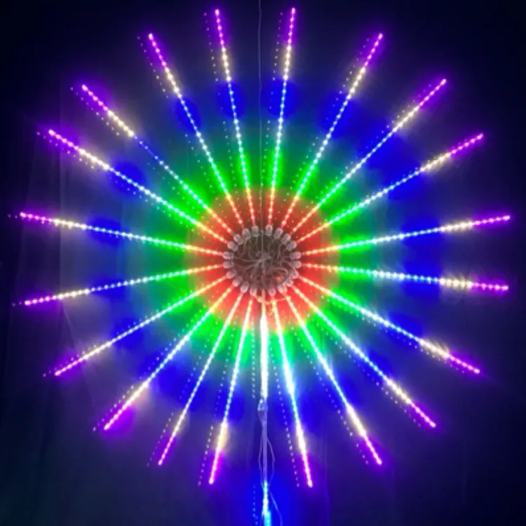 新款6色双面烟花灯直径近1.8米赠立柱灯管8根圆盘支架不带立杆