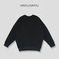 XINYU/芯与『芙罗拉』100棉无性别圆领Oversize卫衣 35074 简约 