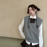 【灰色格调】醒妈家女童套装2025春秋新品背心韩版中大童衬衫马甲