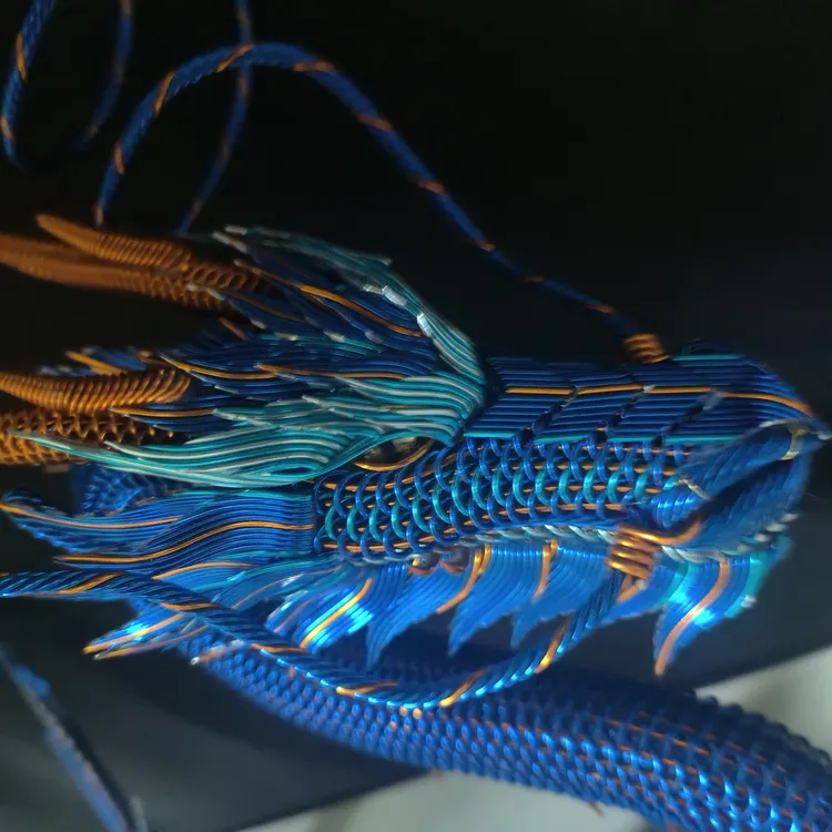 手工摆件铝线中号龙网红招财进宝微景观柜子摆件盆景室内装饰