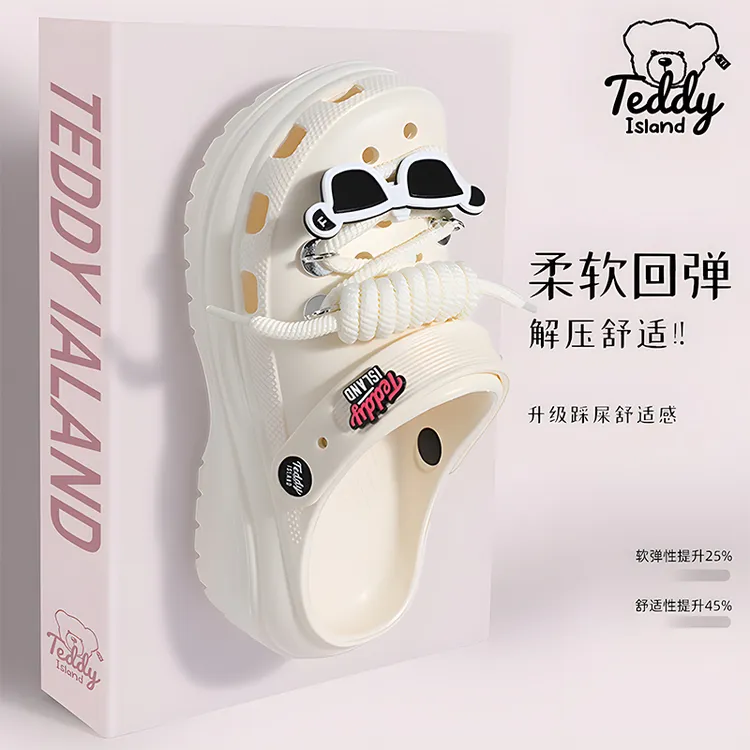 TEDDY ISLAND【静音升级墨镜二代】夏女款洞洞鞋洞洞鞋EVA防滑厚底