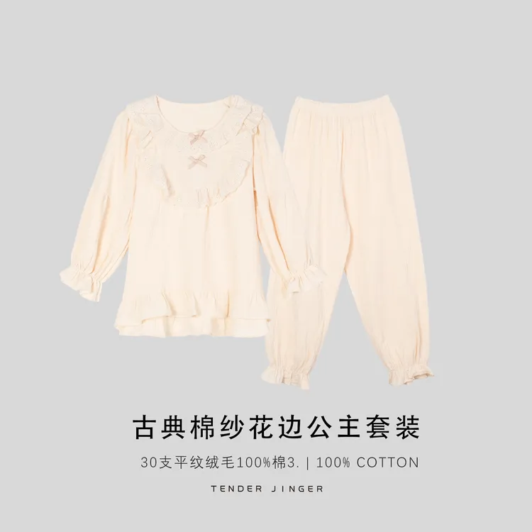 Tender Jinger『外*北欧』古典棉纱花边公主套装T2505MGG23287