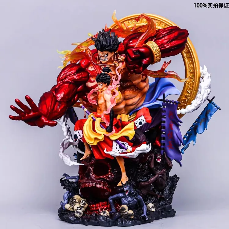 海贼王和之国系列不动明王路飞43cm左右手办摆件