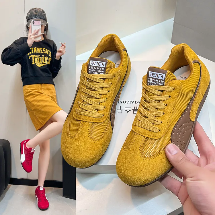 【品牌】复古德训鞋女2025春夏新款平底轻便阿甘休闲鞋小白鞋DX606