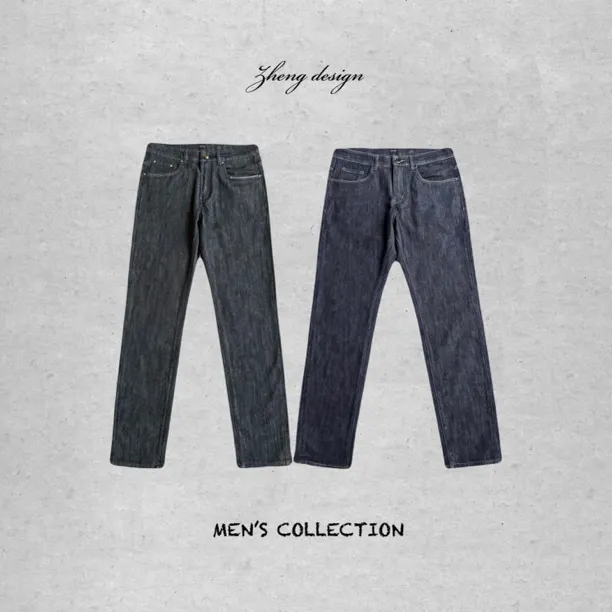 秋冬挺阔修身小直筒休闲牛仔裤长裤