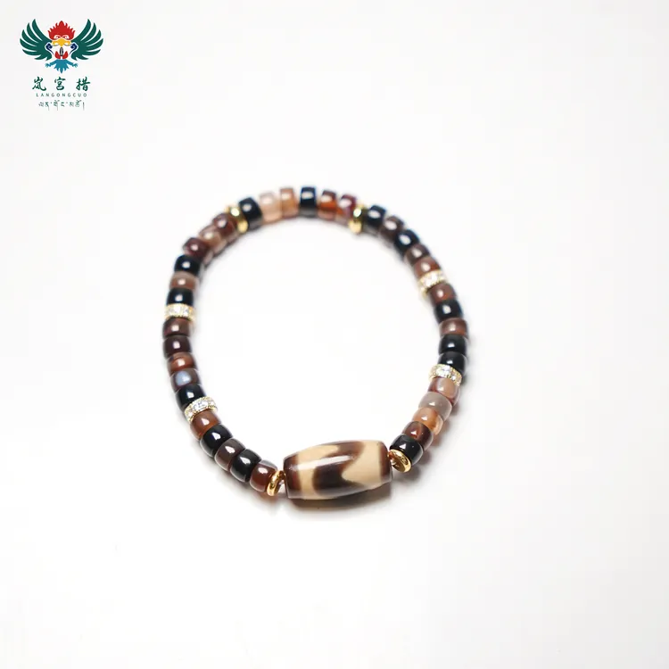 岚宫措｜虎牙天珠手链 G030