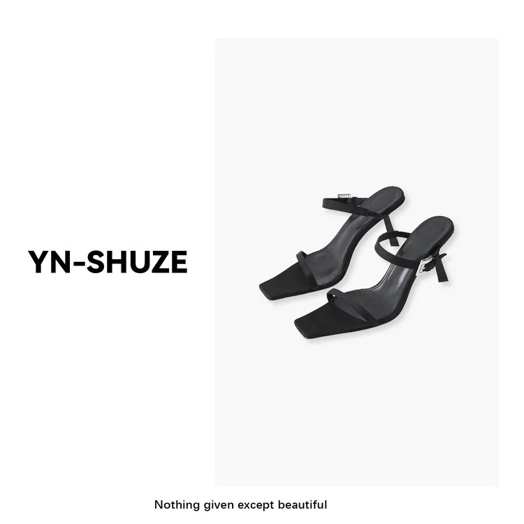 YN-SHUZE气质方头高跟凉鞋SZ-YNB-66540