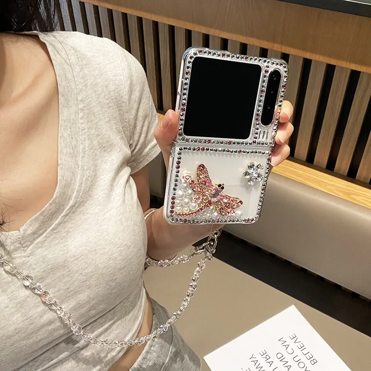 适用于华为purax手机壳蜻蜓花花立体水钻轻奢女purax典藏版高级感