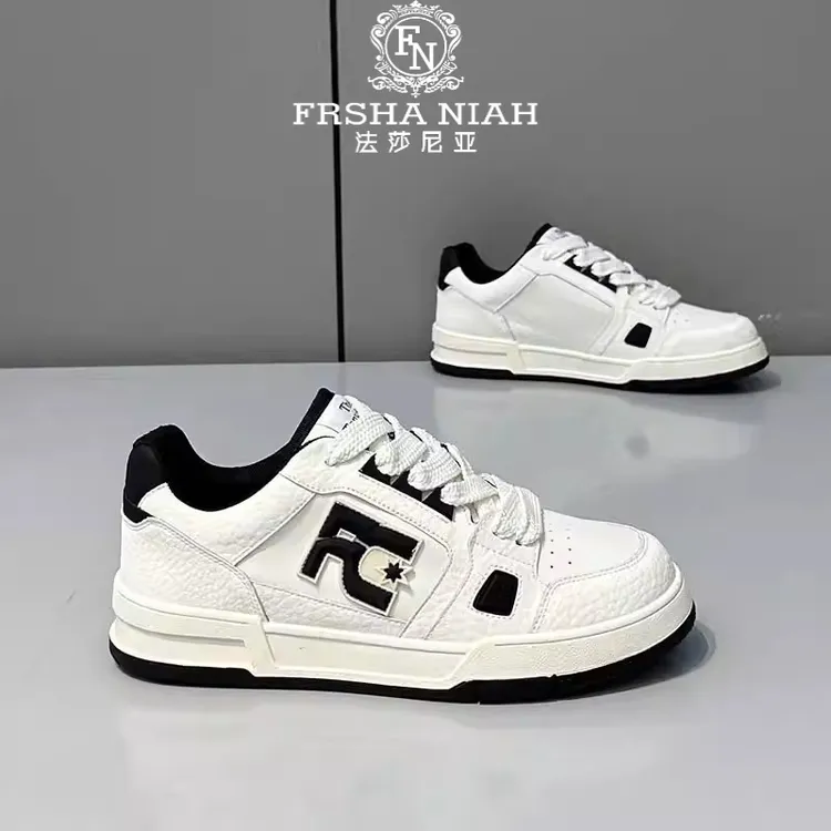 法莎尼亚轻奢舒适板鞋时尚潮流耐磨防滑增高百搭轻便男士休闲潮鞋