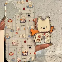 格纹西高地适用苹果iphone小米15/14/13防摔vivo华为oppo手机壳