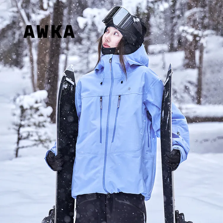awka【25雪季上新】滑雪服男女款单双板专业3L防水滑雪上衣WT112