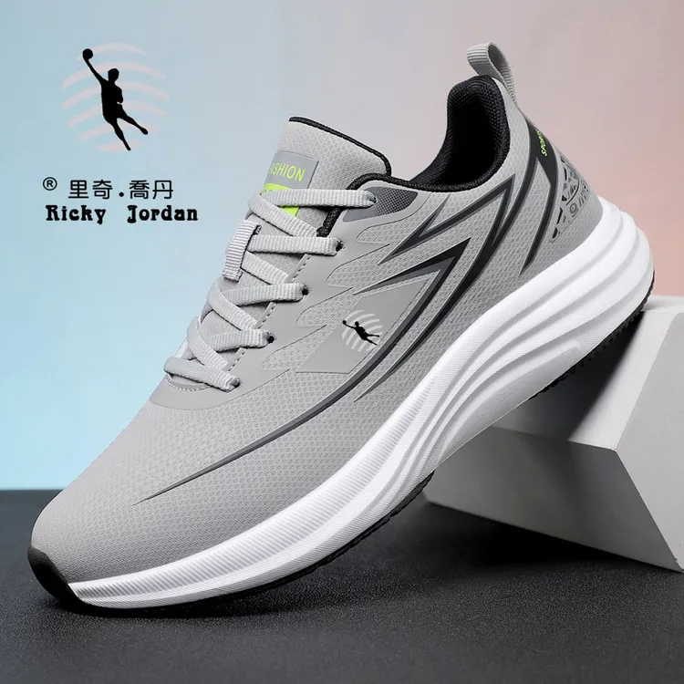 Ricky Jordan/里奇·乔丹秋冬季运动鞋男百搭皮面轻便软底休闲板鞋
